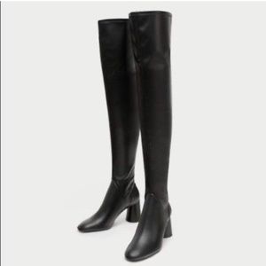 ZARA OTK Faux Leather Heeled Boots